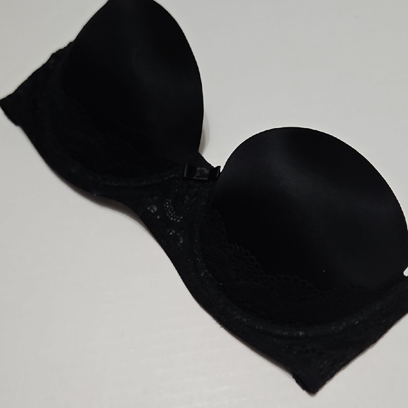 Auden Other - Auden Strapless Push Up Black Lace Detail Bra Size 34B